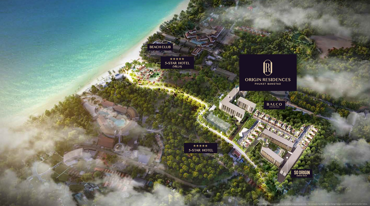 Локация комплекса Origin Residences Phuket Bangtao, район Bang Tao